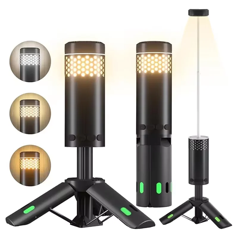 Lampe De Camping LED Télescopique & Aimantée - 10000 MAh - Portative Pour Travail Extérieur