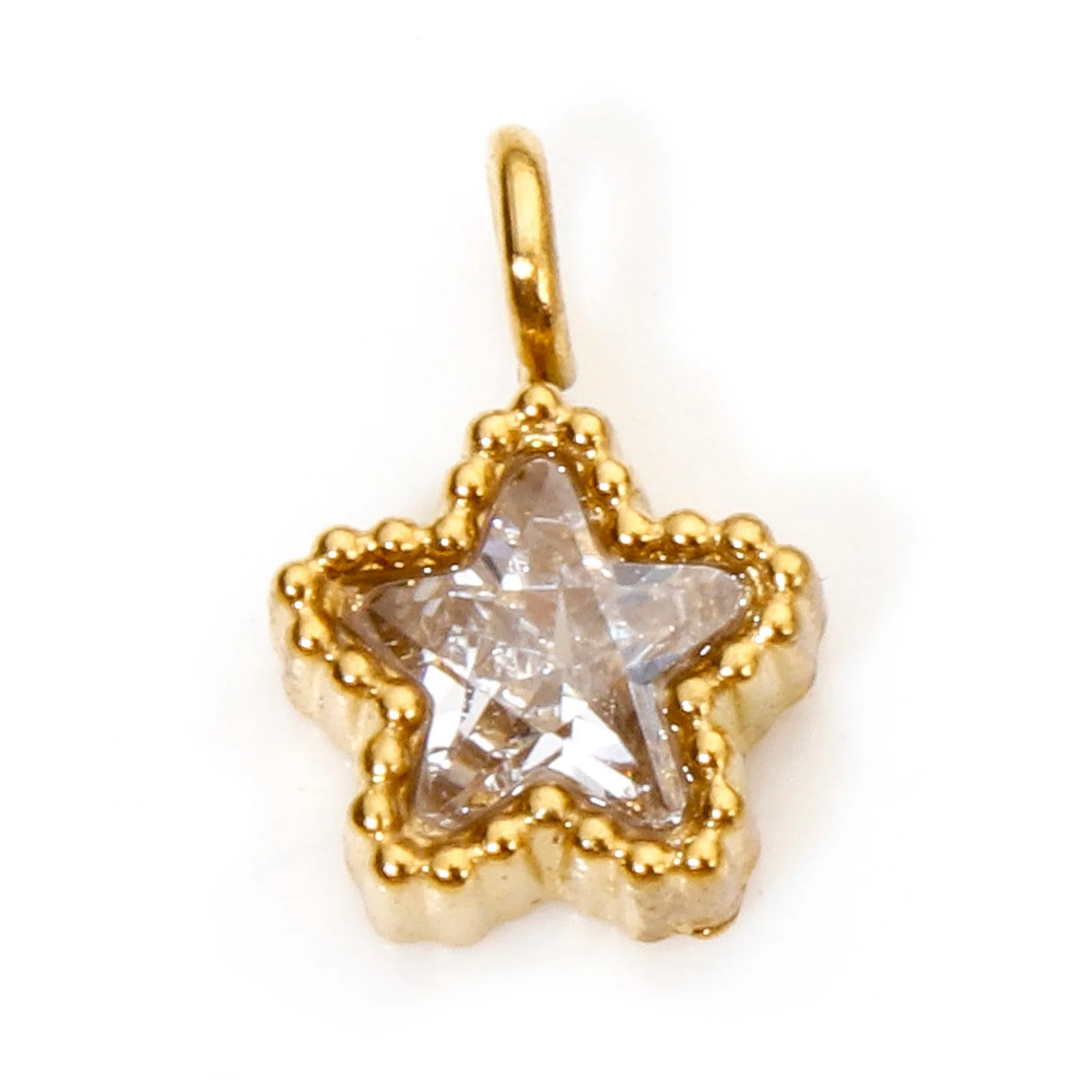 1 Stück 304 Edelstahl-Geburtsstein-Charms, vergoldet, rund, mehrfarbig, Strass-Anhänger für DIY-Halsketten-Schmuckherstellung – Detail 11
