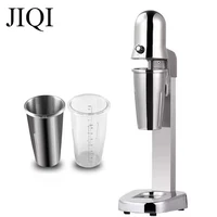 JIQI Milkshake Stirring Machine Electric Milk Foam Shaker Cold/Hot Drink Mixer Blender Stainless Steel Bubble Tea Smoothie Maker 1