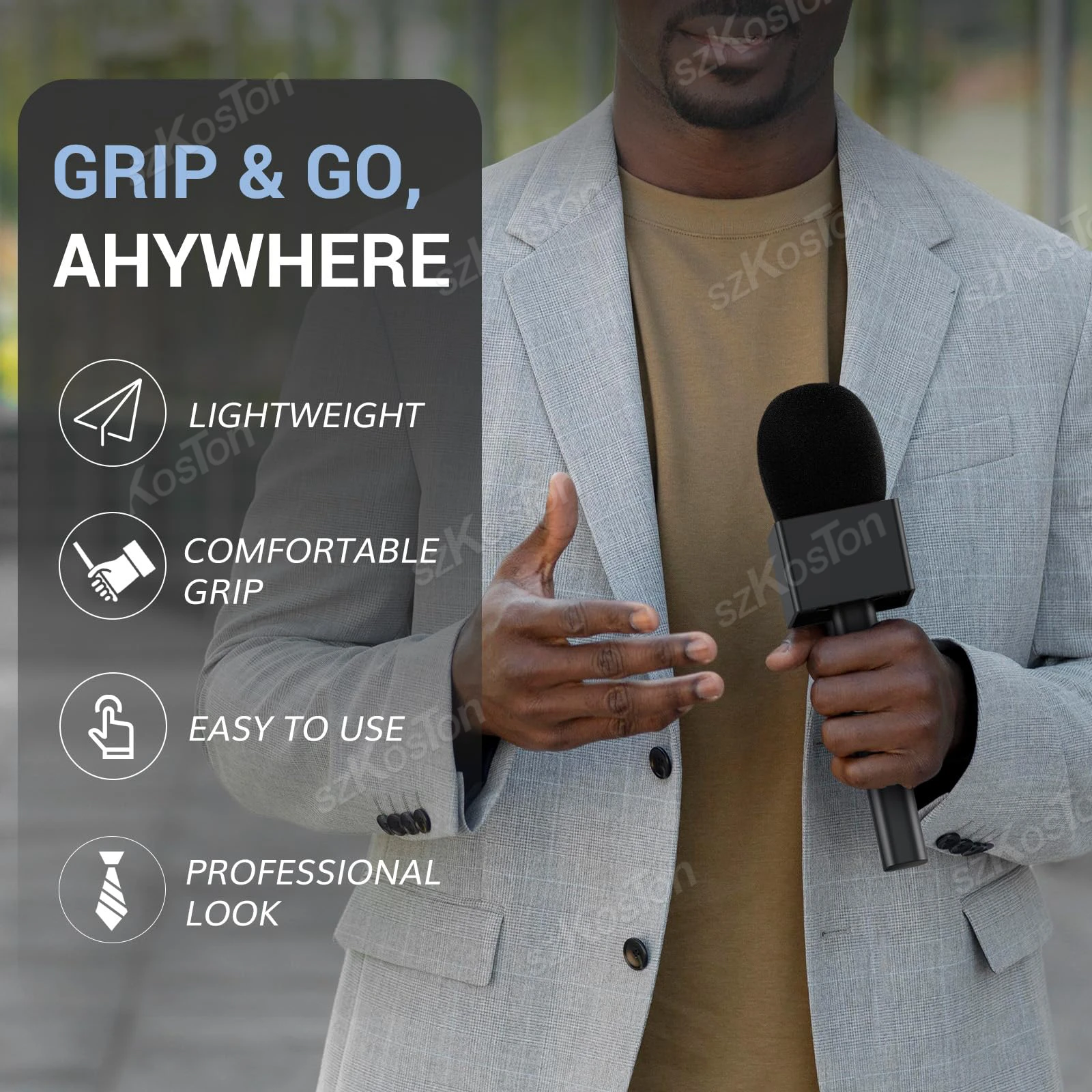 عصا ميكروفون Lavalier اللاسلكية المحمولة لـ DJI Ro...