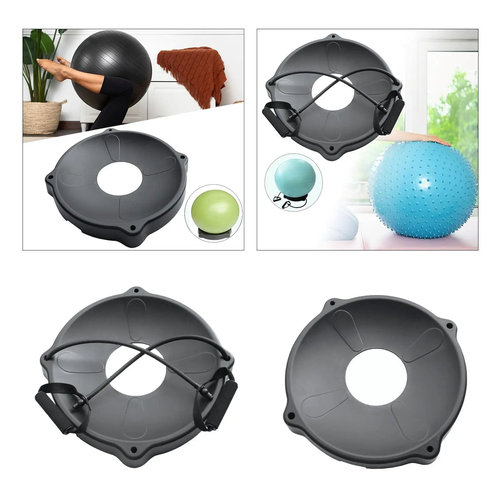 Yoga Ball Chair Stand Base Women Exercise Ball Base for Pilates Outdoor Gym