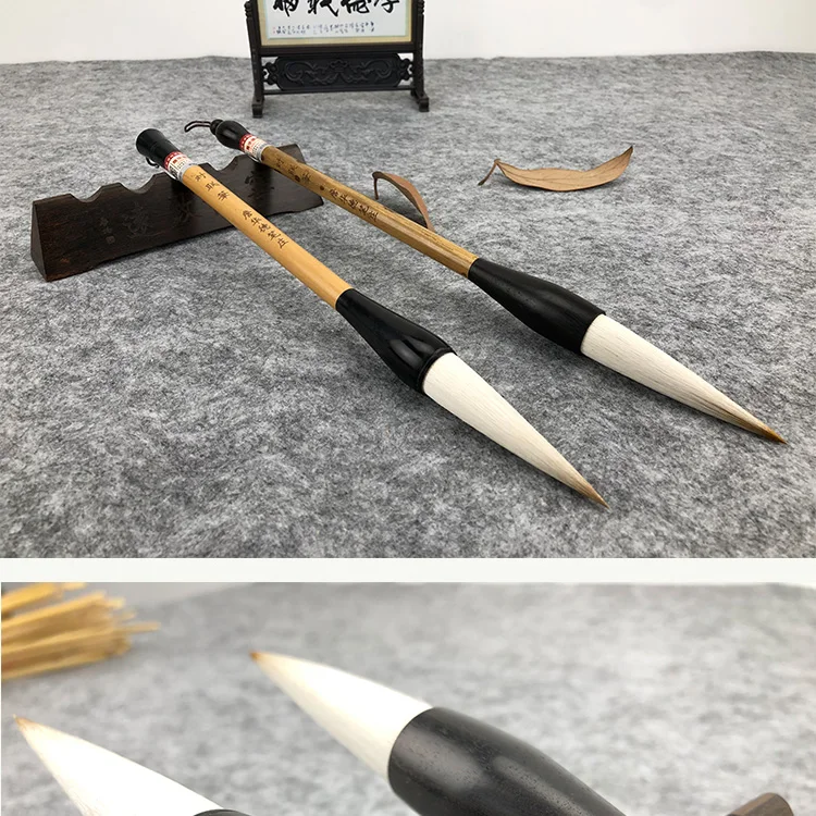 Mehrere Haar Trichter-förmige Bürste Stift Ox Horn Laufenden Skript Schreiben Pinsel Cursive Skript Couplet Kalligraphie Stift Calligraphie – Detail 4