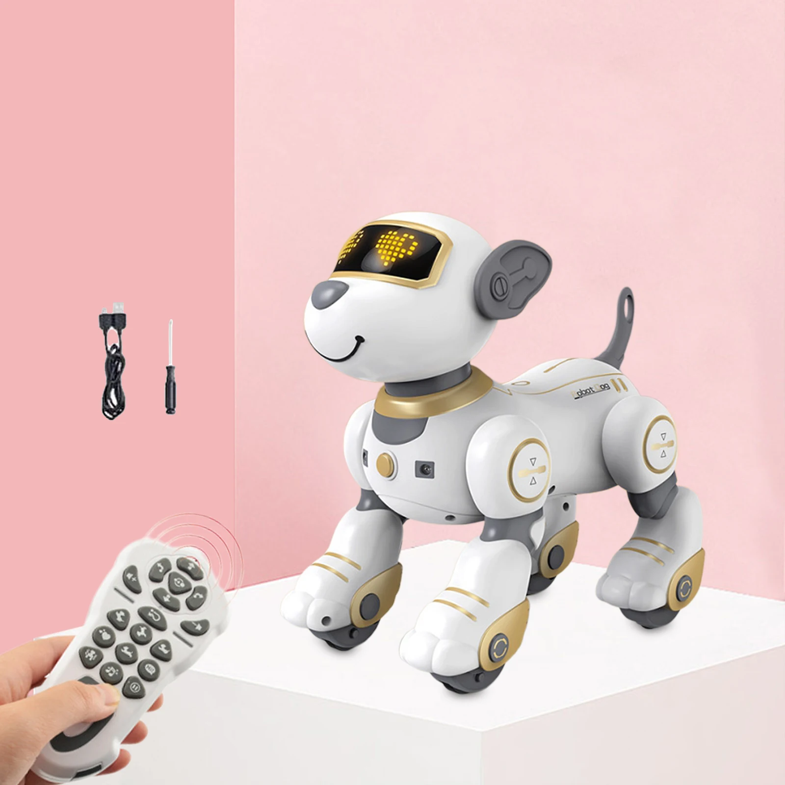 

Funny Robot Dog Stunt Walking Dancing Electric Pet Dog Remote Control Touch-sense Music Song Robot Dog for Children's Toys