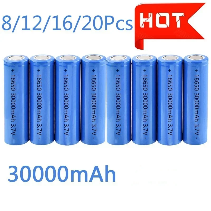8-12-16-20pcs-led-flashlight-torch-headlight-18650-3-7v-30000mah
