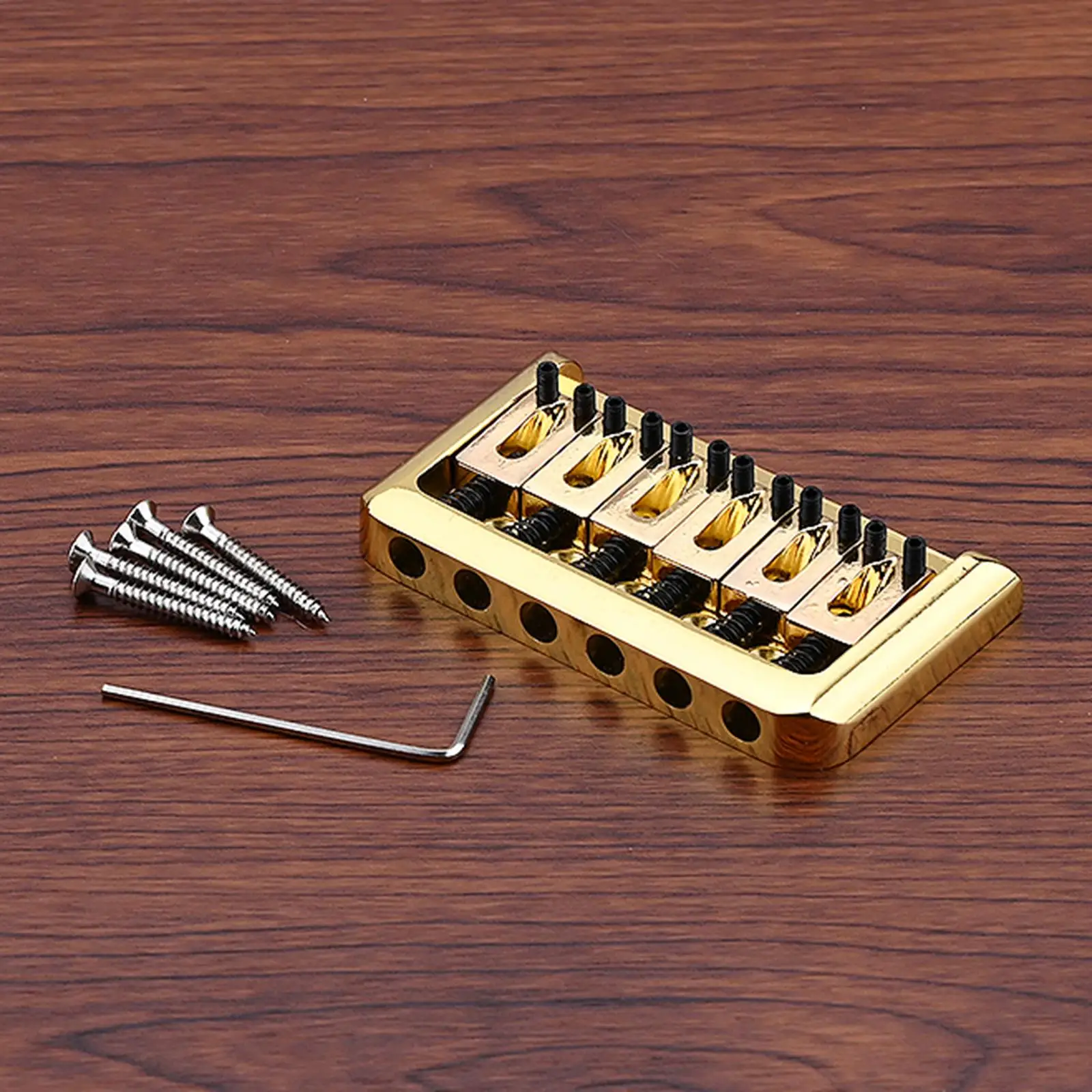 Metal 6 Saddle Top Loader Bridge with Screws Guitar Bridge for Electric