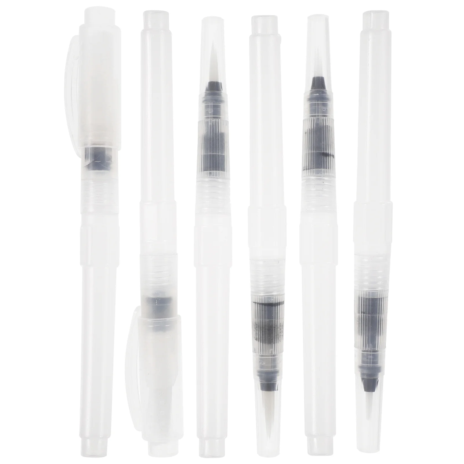 6pcs Watercolor Painting Brush Pens Student Paintbrushes Soft Painting Supplies