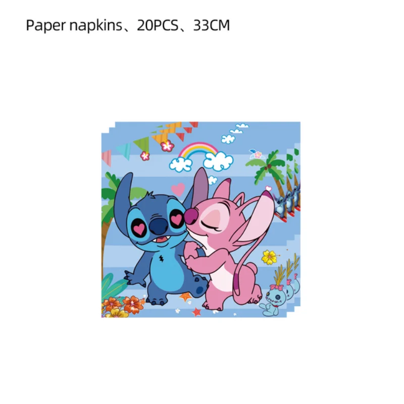 Birthday Party Supplies Lilo Stitch Birthday Party Decorations Disposable Tableware Include Plate Tablecloth Banner Balloon For Kid Baby Shower Supplies