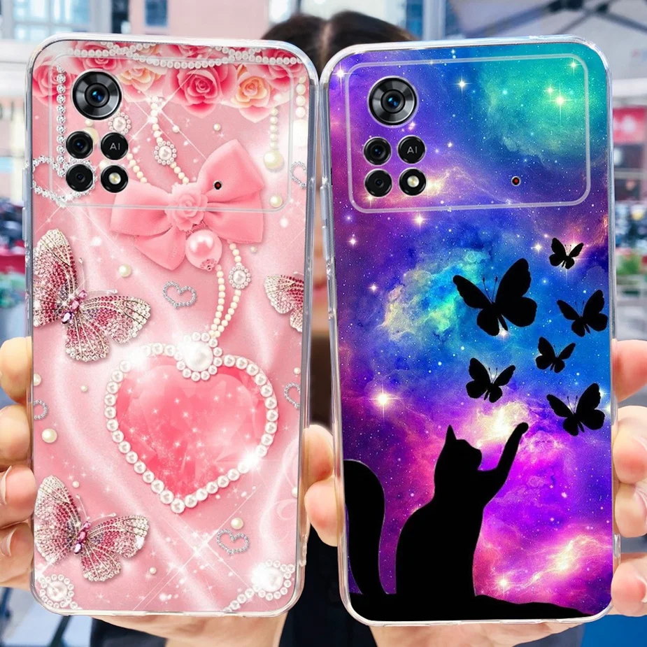 New Fashion Painted Clear Silicone Phone Case - Soft Protective Cover for Xiaomi Poco X4 Pro 5G