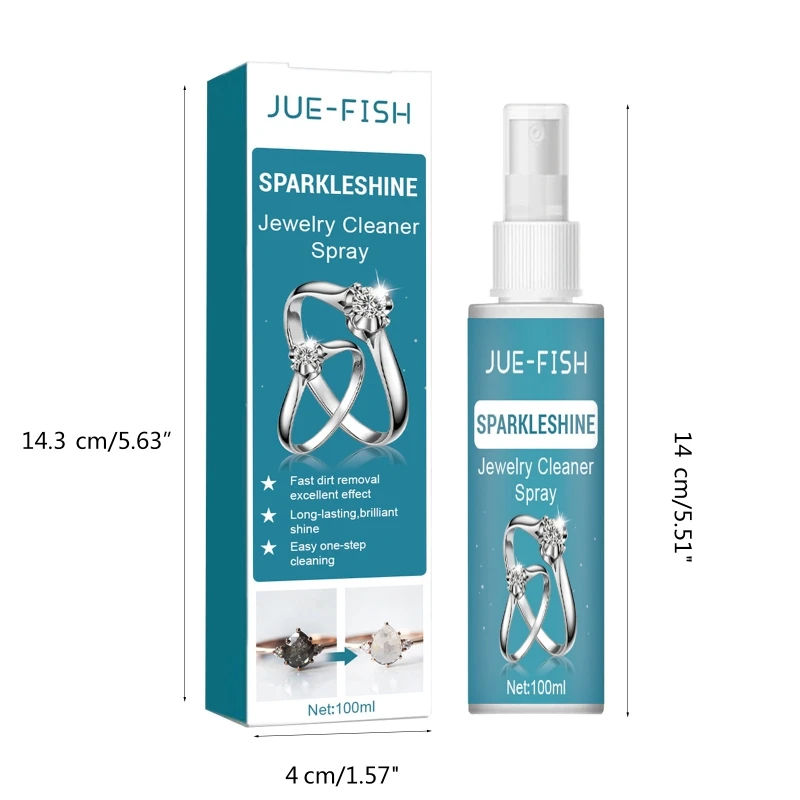 

Efficient Jewelry Cleaning for Jewelry Cleaner Sparkling Deep Cleaning Solution(Night Formula) 100ml Bottle 203C