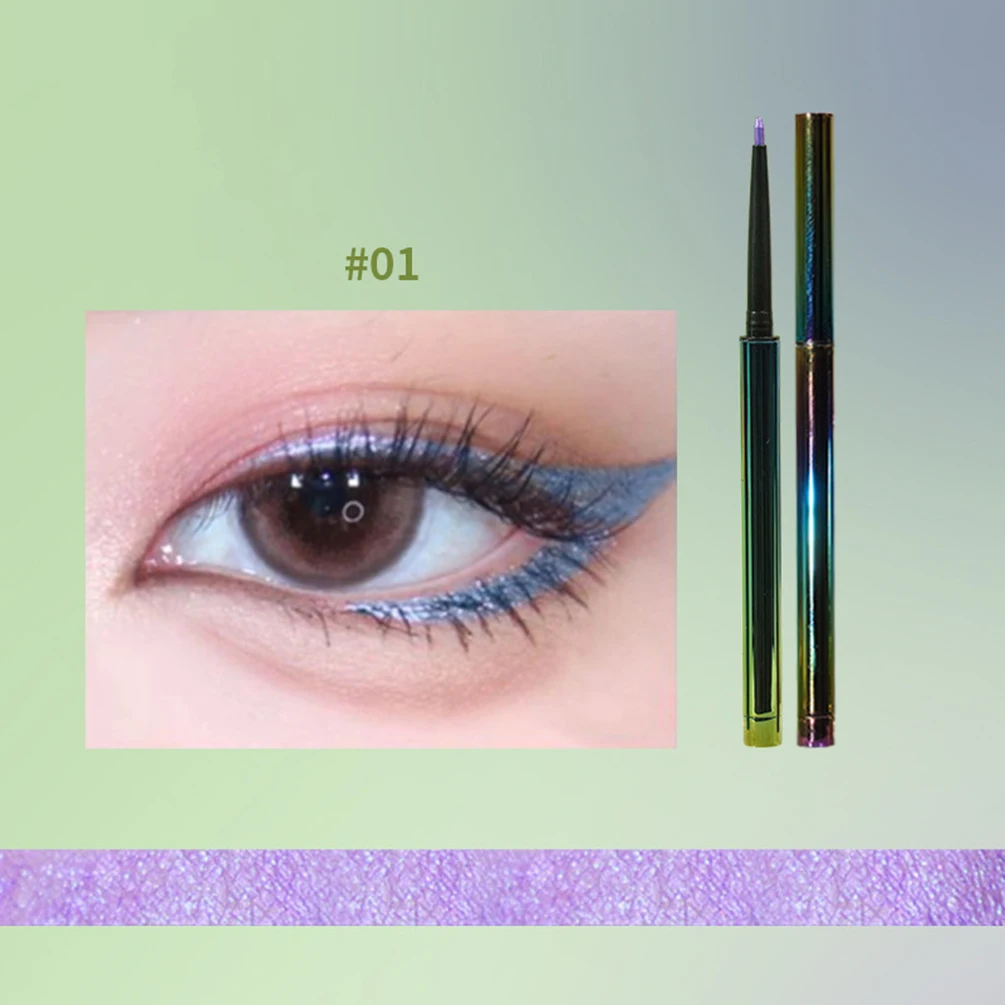 

Private Label 4-color Chameleon Eyeliner Custom Bulk Waterproof Shiny Duochro Colorful Eye Liner Glue Pencil Makeup Shimmering