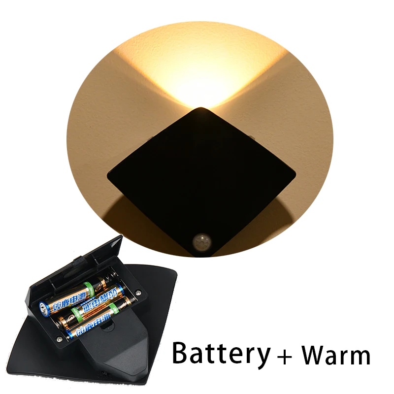 

Devilfish Unique Design Motion Sensor Cabinet Light LED Night Light Bedroom Stairs Living Room Wall Light USB Rechargeable