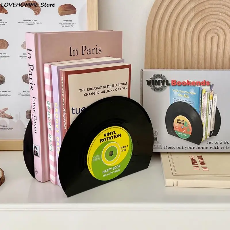 VinylCDBookendsCreativeRecordBookstandDesktopDecorationRubbie