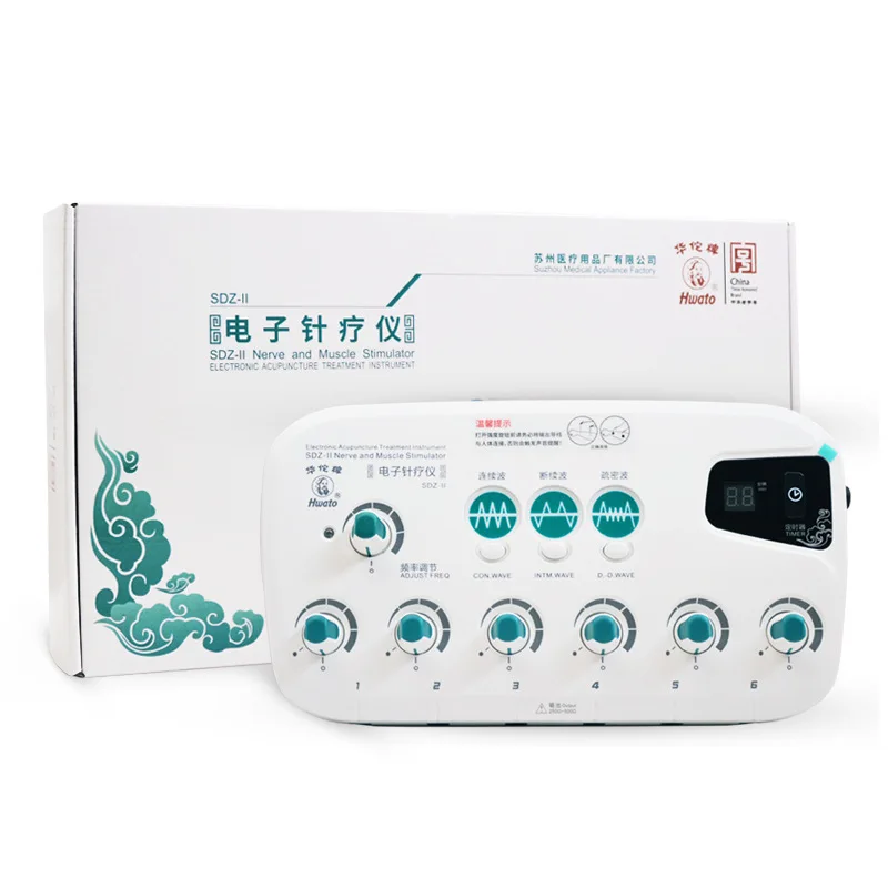 6 channels Electric Hwato SDZ-4 Low-Frequency Electro Acupuncture Stimulator Acupuncture Needle Treatment for Nerve and Muscle