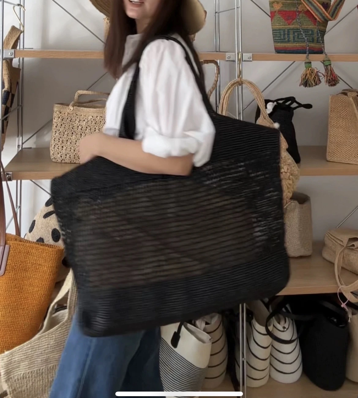 Summer Woven Beach Bag Lady Fashion Large Capacity Tote Bag Travel Vacation Handbag Shoulder Crossbody Handheld Casual Female