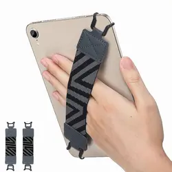 Elastic Lightweight Versatile Hand Strap with Finger Grip Holder (Space Gray-2pcs)