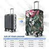Palm Leaves Flower Thick Elastic Luggage Protective Cover Zipper Suit For Bag Suitcase Covers Trolley Cover Travel 5