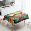 Abstract Geometric Tablecloth Waterproof Stain Resistant Party Decoration Restaurant Cafe Dining Table Tablecloths 140X200cm 5