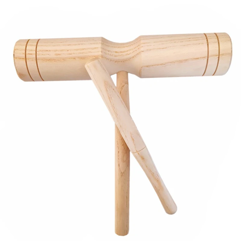 

Orff instrument wooden double barrel preschool music teaching AIDS double barrel Crow Sounder