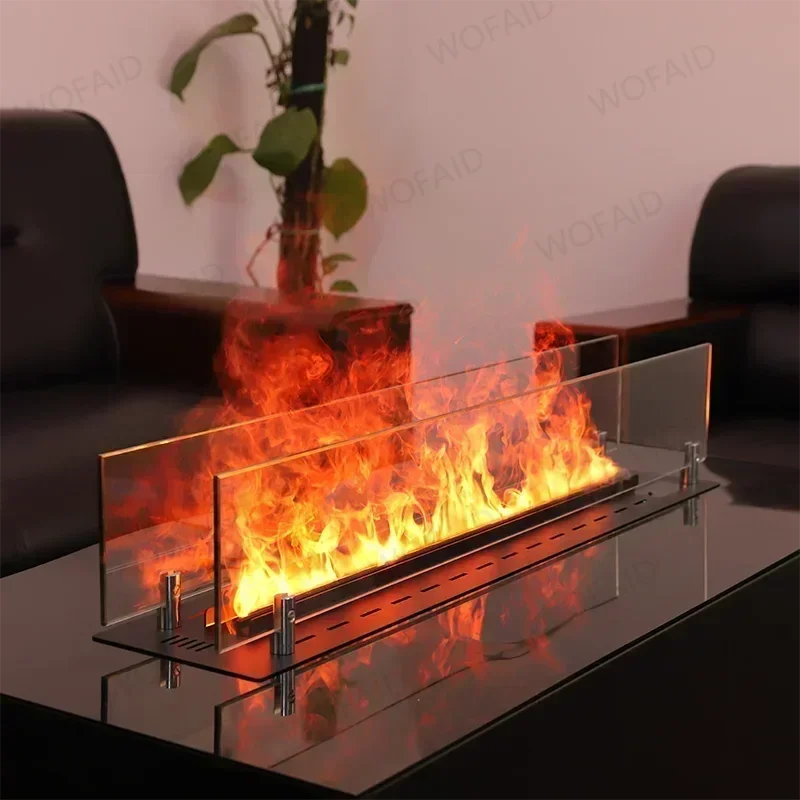 3D Atomized Fireplace With Colorful Steam Flame ECO Decorative Mist Intelligent Indoor Electric Water Vapor Fireplace Electric Fireplace