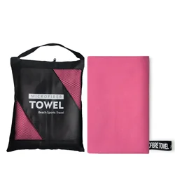 Premium Quick - Dry Microfiber Towel - Super Absorbent & Ultra Compact for Travel, Gym, Camping, and Swimming (Rose red)