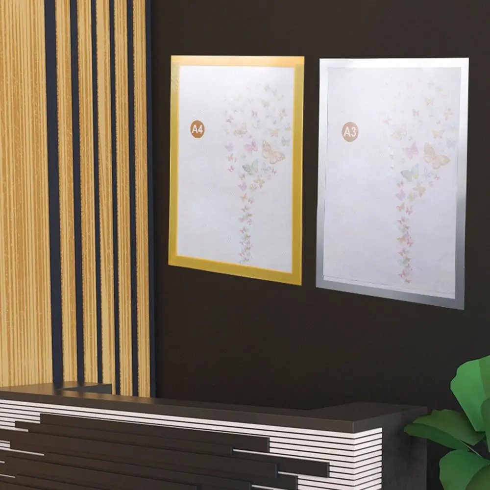 Photo Frame A3 A4 Magnetic Photo Frame Magnetic Display Board Self Adhesive Soft Picture Frames Document Canvas Painting Shop Window Display