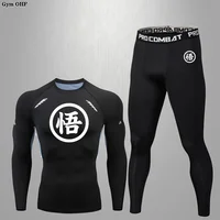 Compression Training Set Running Fast Drying Compression Clothes Autumn Sports T-shirts Fitness Badminton Training Clothes 1