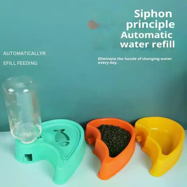 3in1 Pet Feeder Drinking Device Cat Bowl Dry Wet Separation Prevent Tipping Over Cat Dog Water Feeder Pet Kitten Puppy Supplies 2