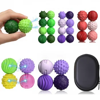 Magnetic Fidget Toy Magnetic Decompression Silicone Balls Handheld Fidget Toy Textured Silicone for Focus Stress Relief Anxiety