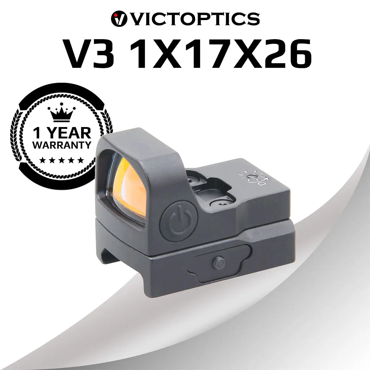 VictOptics V3 1x17x26 RMR Red Dot Sight For Closein Work&General Shooting Compatible With R.M.R