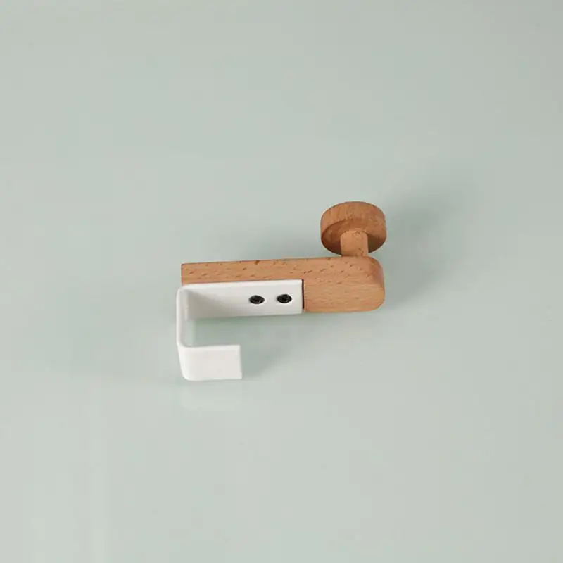 Storage Hook Door Hook Door Back Hanging Holder Kitchen Cabinet Hook Towels Clothes Coat Bathroom Accesories Storage Hanger Iron Wooden Rack Organizer