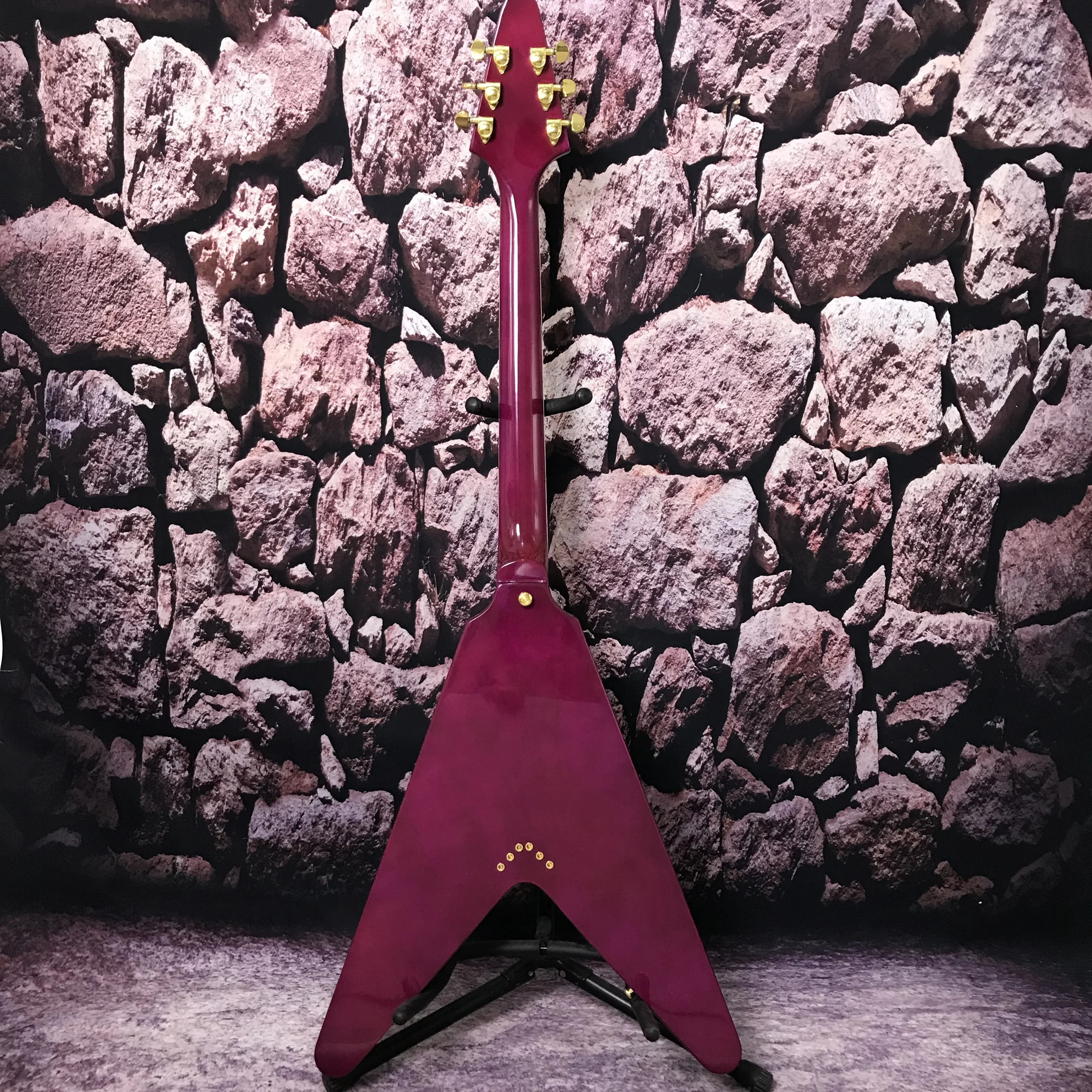 Electric Guitar Flying V Gold Hardware