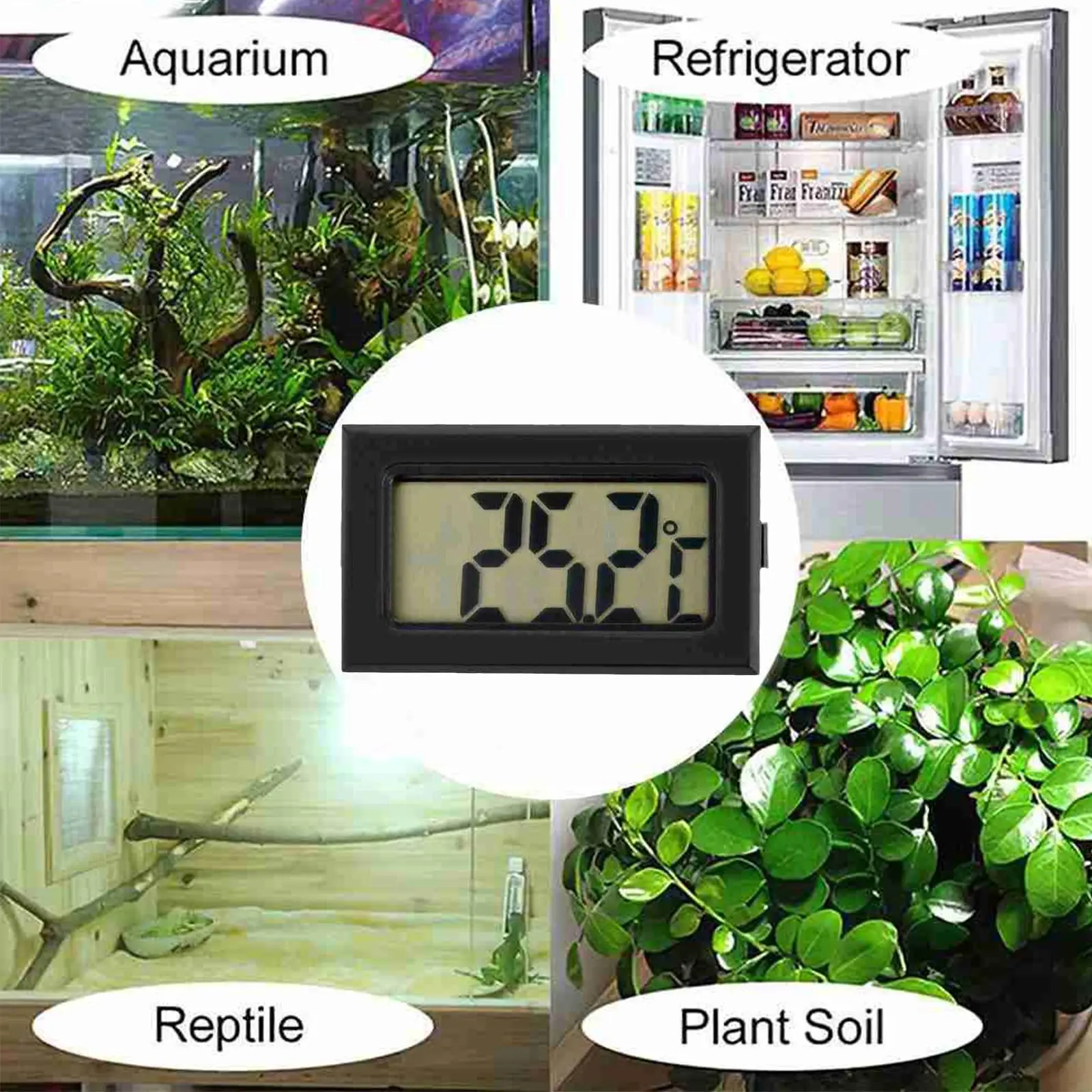 1pcs Mini LCD Digital Thermometer for Freezer Temperature -10~50 degree Refrigerator Fridge Thermometer Temperature Sensor 2