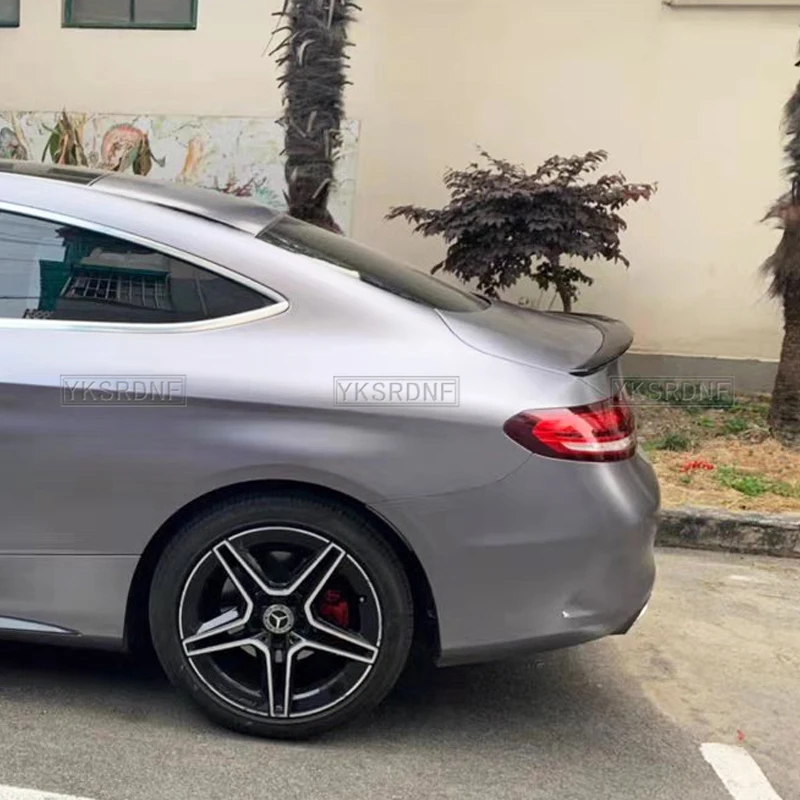 메르세데스 벤츠 C63 W205 C205 2015 + C 클래스 C250 C300 C350 2 도어 쿠페 ABS Carbo 리어 루프 스포일러 트렁크 립 부츠 윙