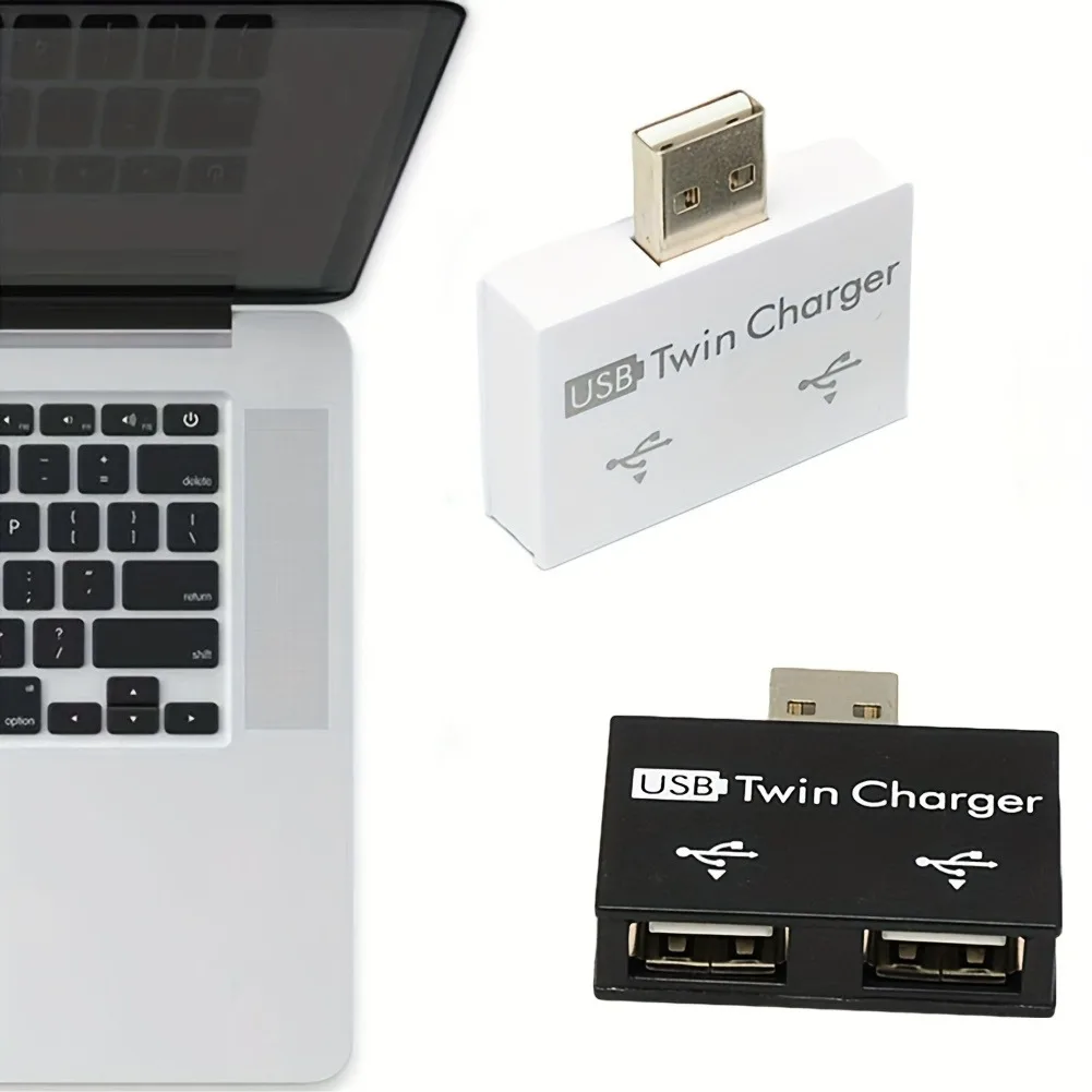 미니 USB 2.0 분배기 허브 1In2 아웃 남성-여성 포트 플러그 앤 플레이 휴대용 USB 어댑터 내구성 있는 전자 충전 커넥터