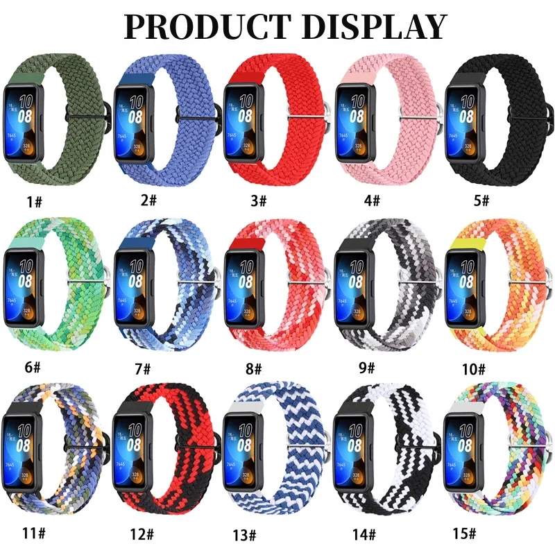 حزام نايلون لهواوي باند 10/9/8 أشرطة ساعة ذكية سوا...