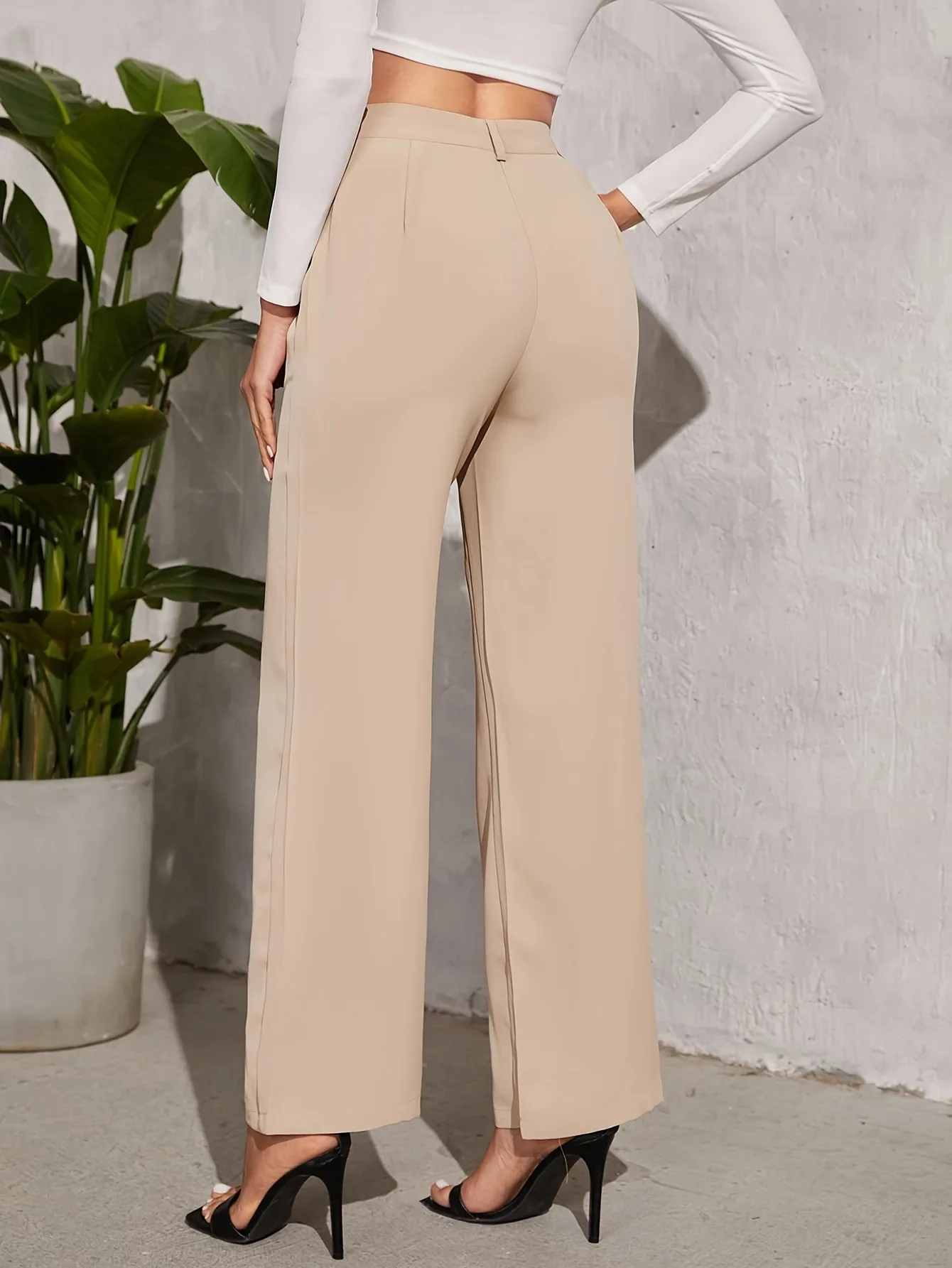 New casual pants for summer women wide leg pants with a drooping feel for commuting loose long pants for leisure 2