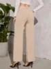 New casual pants for summer women wide leg pants with a drooping feel for commuting loose long pants for leisure 2