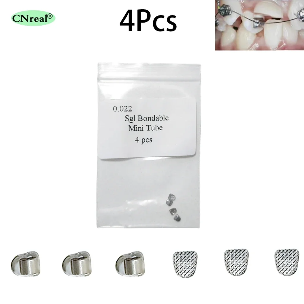 

4Pcs/Set Dental Orthodontic Sgl Bondable Mini Tube For Children Dentistry Treatment Materials Clinic Use Teaching Research 0.022