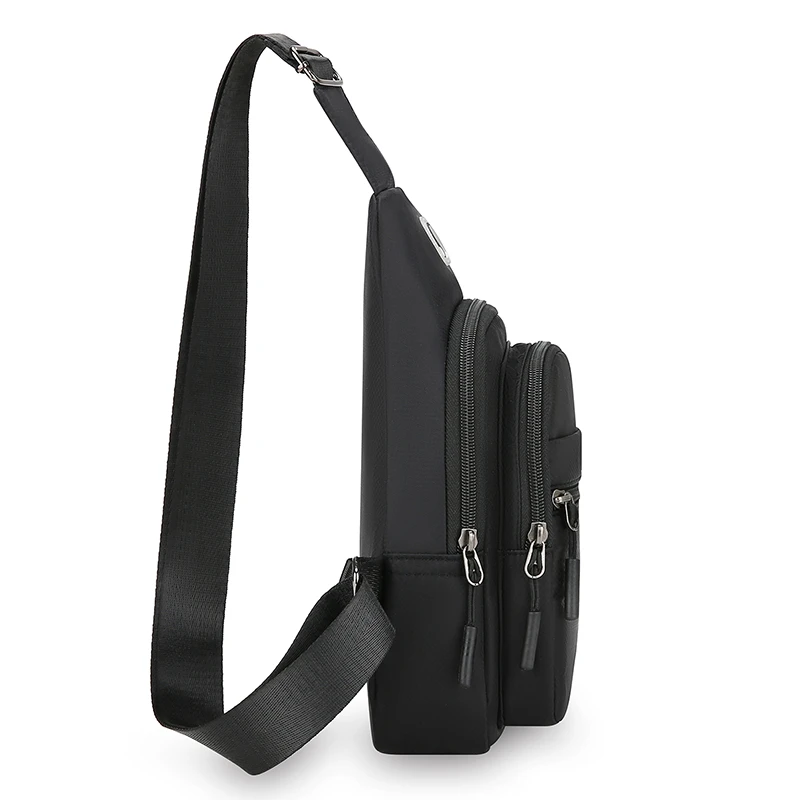 Adjustable shoulder strap, zipper closure, lightweight messenger bag, suitable for daily use, and can also be used as a chest ba