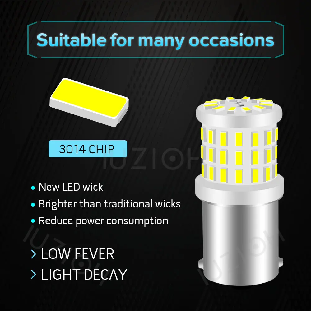 IUZIOH   P21/5W Led PY21W 1157 BAU15S BA15S BAY15D R5W R10W P21W 1156  극ũ ȣ  DRL 12V ڵ , 1x