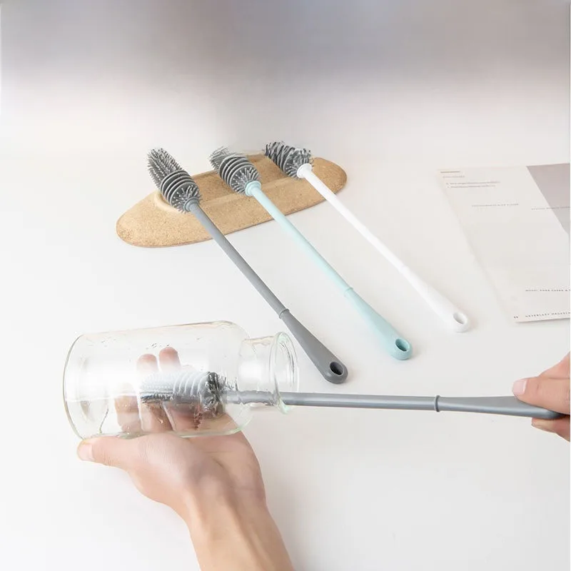 Silicone Cup Brush Cup Cleaning Brush No Dead Corners Gaps Plastic Milk Bottle Cleaning Household