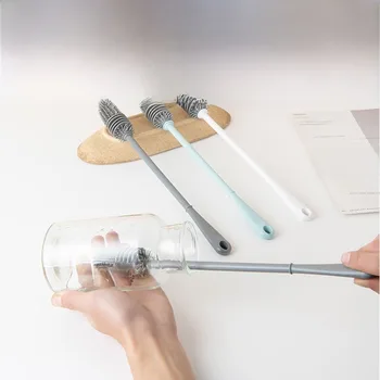 Silicone Cup Brush Cup Cleaning Brush No Dead Corners Or Gaps Plastic Brush Milk Bottle Cleaning Brush Household 2