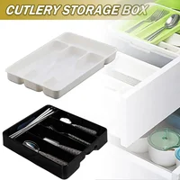 Tableware Organizer Expandable Cutlery Storage Tray Knife Block Holder Spoon Fork Separation Box Kitchen Drawer Container 1
