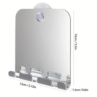 Portable handheld fog free mirror, shower mirror Shaving fog free bathroom mirror, Makeup beard beauty and travel rectangle - Image 4
