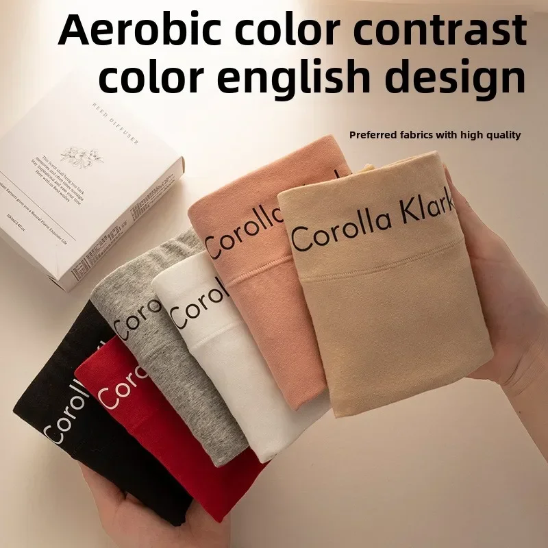 Safety pants women pure cotton antibacterial mid-waist hip-wrapped boxer shorts sports style