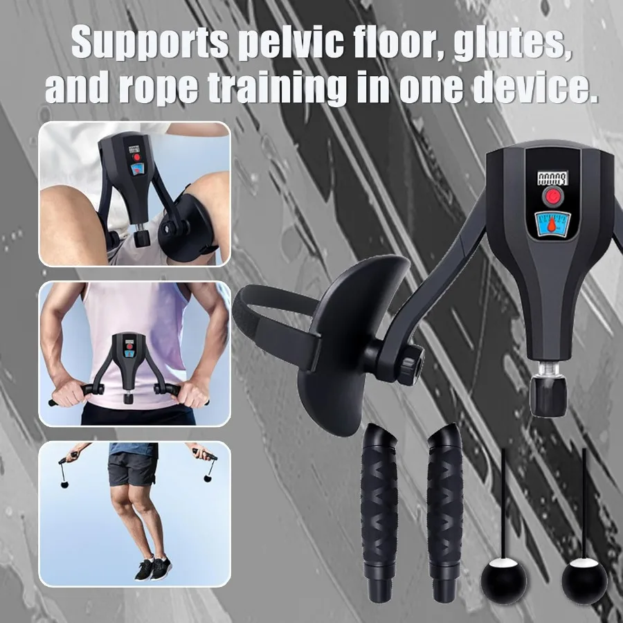 Thigh Trainer 0-132 lbs Adjustable Resistance Pelvic Floor Muscle Kegel Exerciser, Thigh Exerciser & Booty Trainer for Women & M