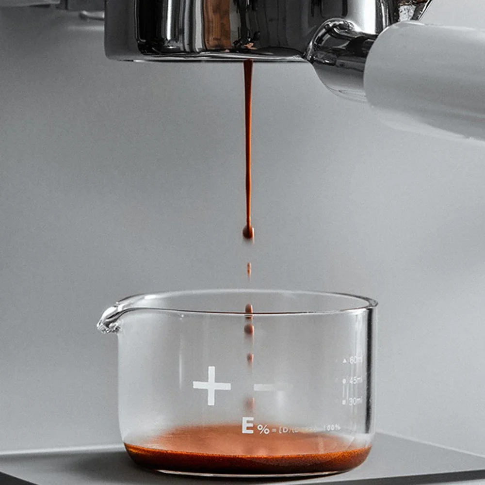 MUVNA Glass Coffee Cup Espresso Ounce Cup Coffee Machine with Scale 100ml Measuring Cup Barista Accessories