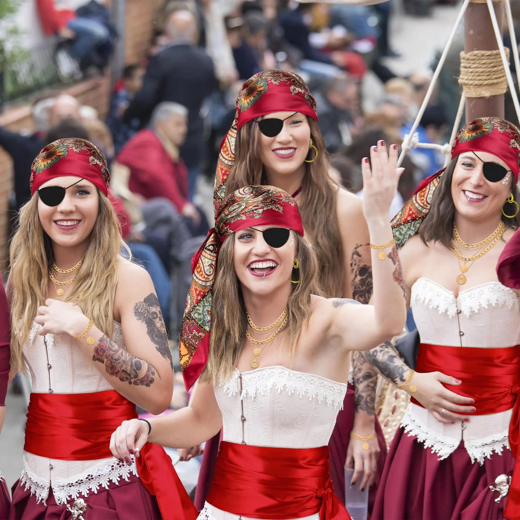 Pirate Costume Accessories for Women, Womens Captain Pirate