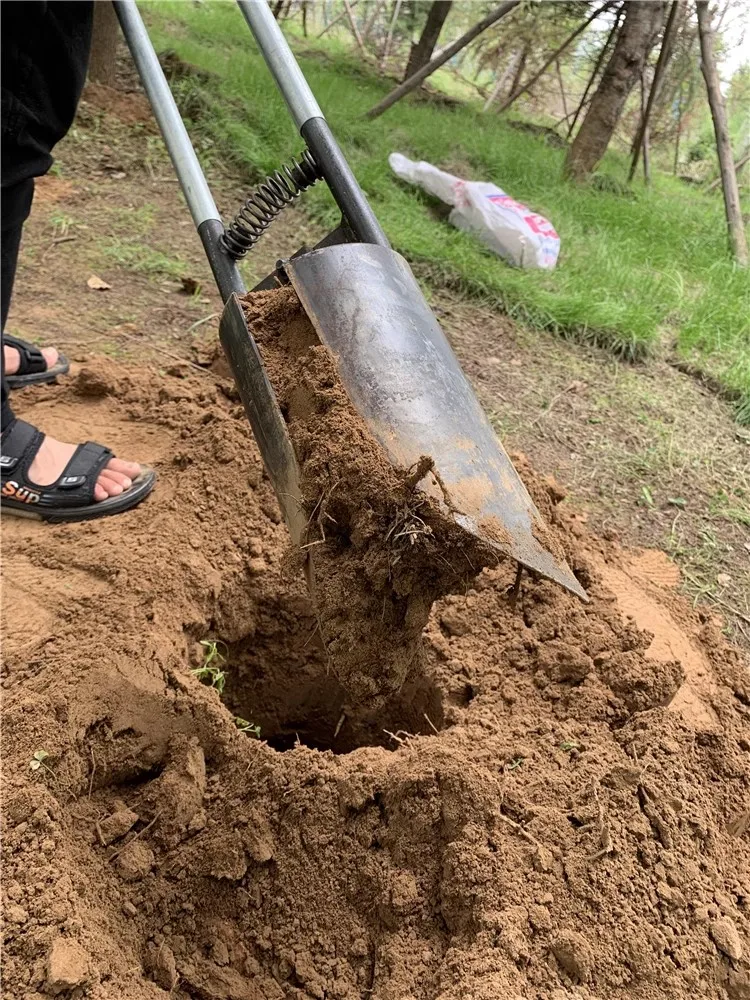*Y  Manual excavator for digging holes in power poles, digging hard soil with shovel, manganese steel clip shovel for digging 5