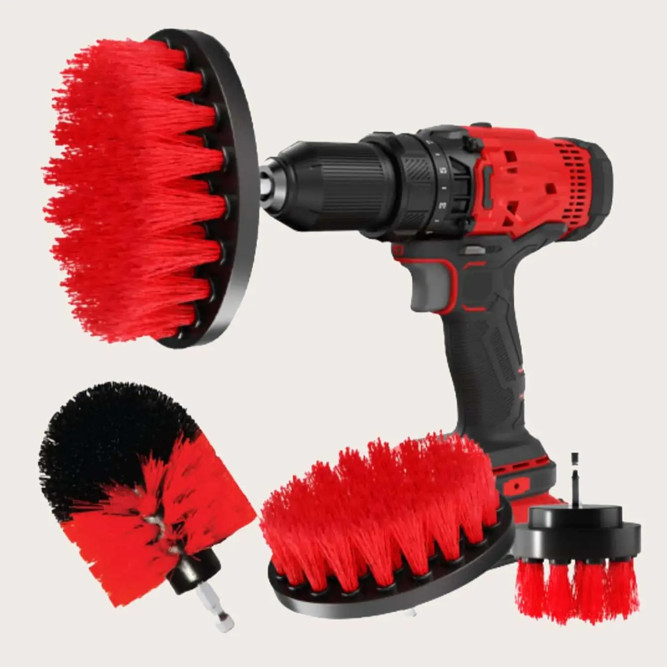 3Pcs/Set Electric Scrubber Brush Drill Brush Kit Plastic Round Cleaning Brush For Carpet Glass Car Tires Nylon Brushes 5